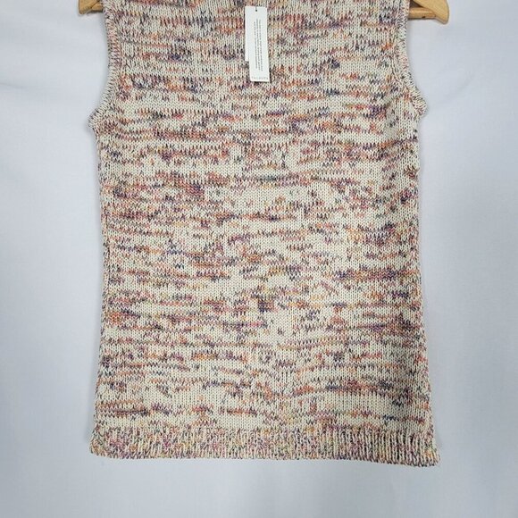 NWT Talbots Multi Colored Mock Neck Sleeveless Marled Knit Sweater Size XS - Picture 4 of 12